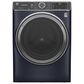 GE Appliances 5 Cu. Ft. Front Load Washer and 7.8 Cu. Ft. Gas Dryer Laundry Pair with Pedestal in Sapphire Blue, , large