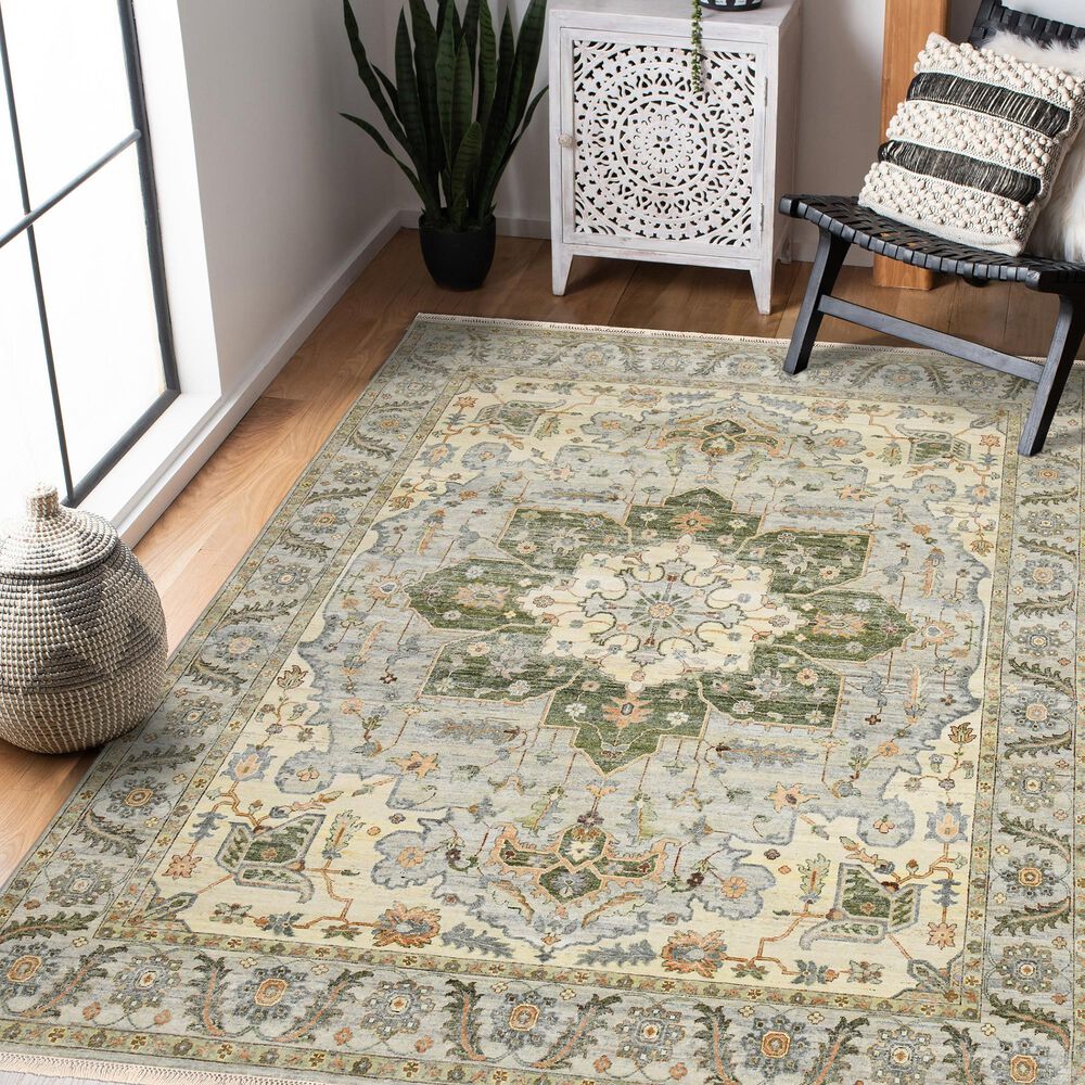 Amer Rugs Milano 9&#39; x 12&#39; Stone White Area Rug, , large
