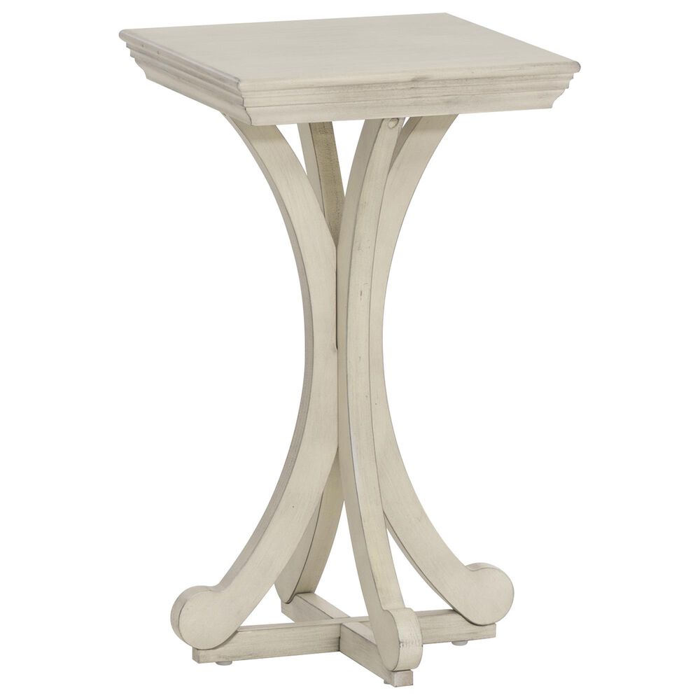Linden Boulevard Dylan Sculptural Pedestal End Table in White, , large