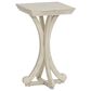 Linden Boulevard Dylan Sculptural Pedestal End Table in White, , large