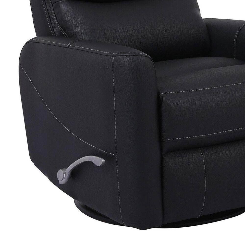 Simeon Collection Hercules Manual Swivel Glider Recliner in Black, , large