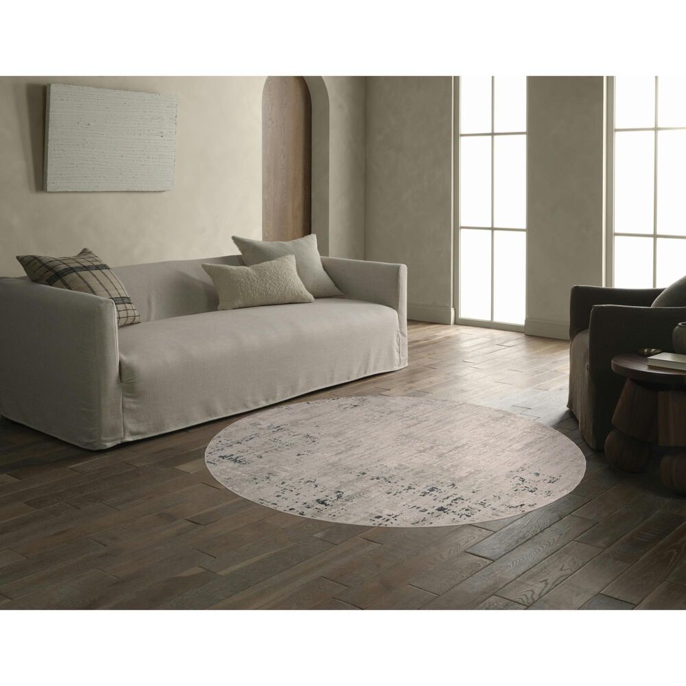 Jaipur Cirque Cian Light Gray and Dove 5&#39;11&quot; Round Area Rug, , large