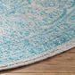 Safavieh Adirondack ADR108L 6" Round Light Grey and Teal Area Rug, , large