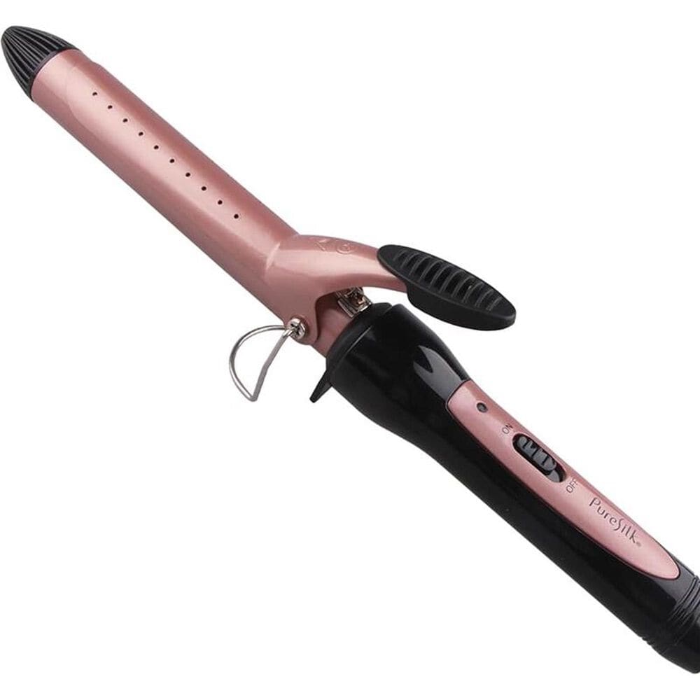 PureSilk Spa Therapy Hair Care Tapered Curling Wand in Pink and Black, , large