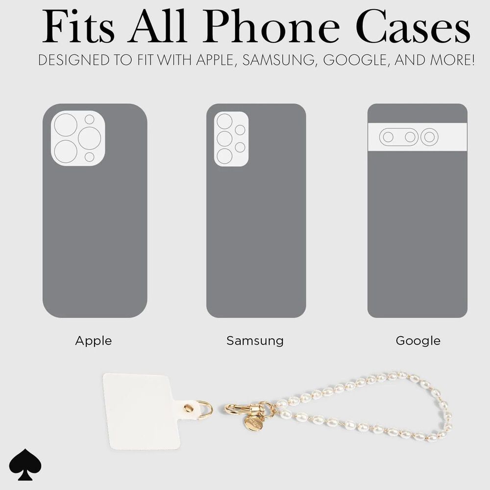 Kate Spade Phone Charm in Sea Pearl, , large