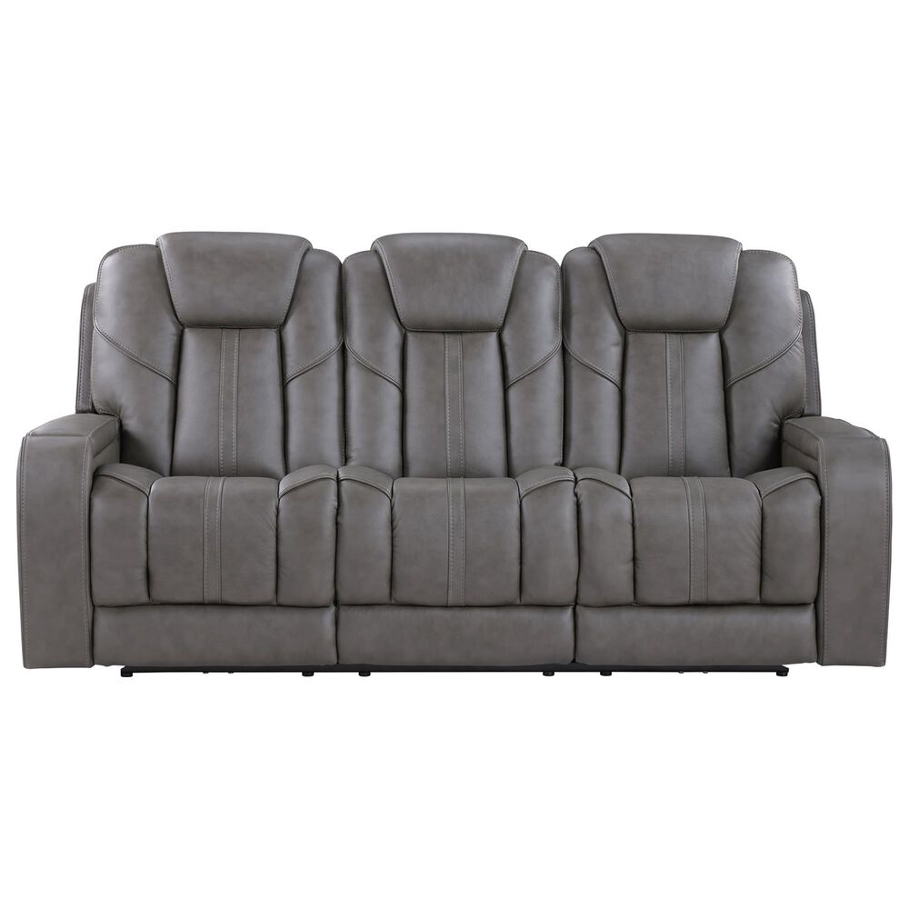 Steve Silver Daniel Triple Power Reclining Sofa in Mossy Gray, , large