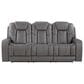 Steve Silver Daniel Triple Power Reclining Sofa in Mossy Gray, , large
