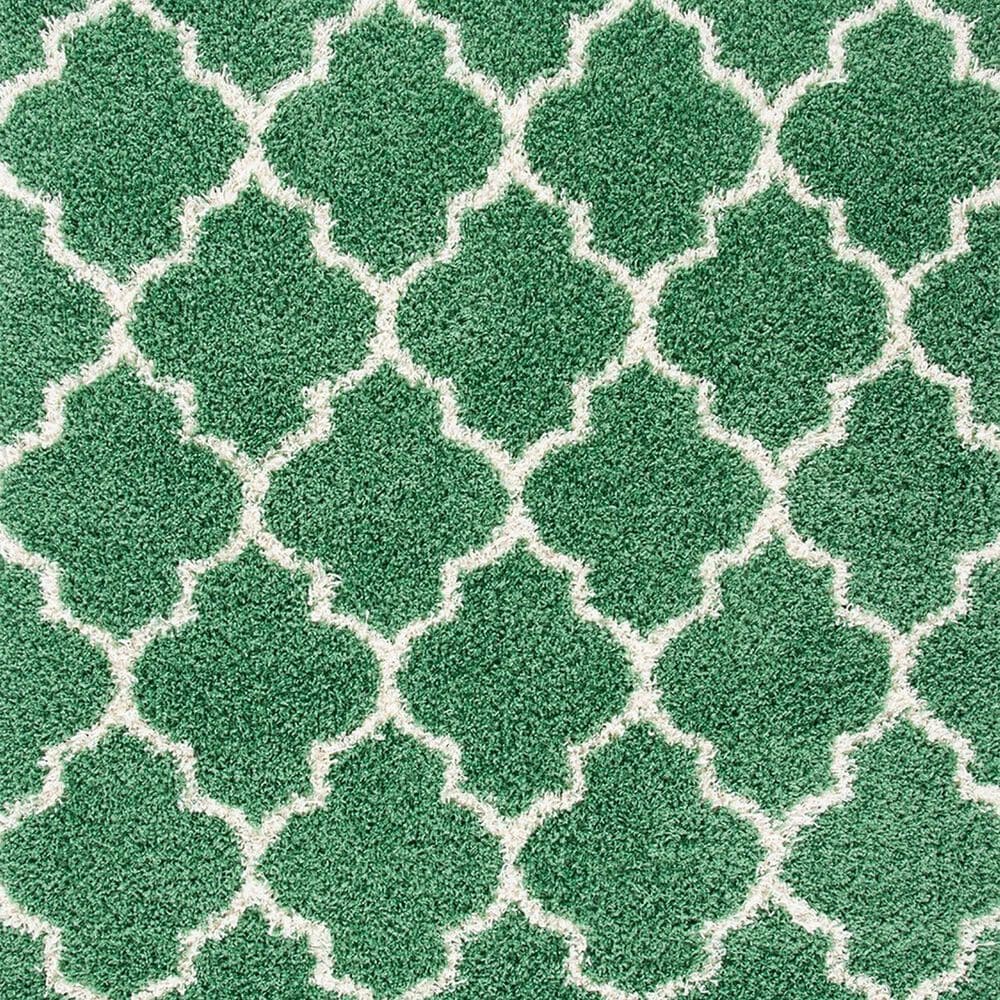 Safavieh Venus Shag 5&#39;3&quot; x 7&#39;6&quot; Green and Ivory Area Rug, , large