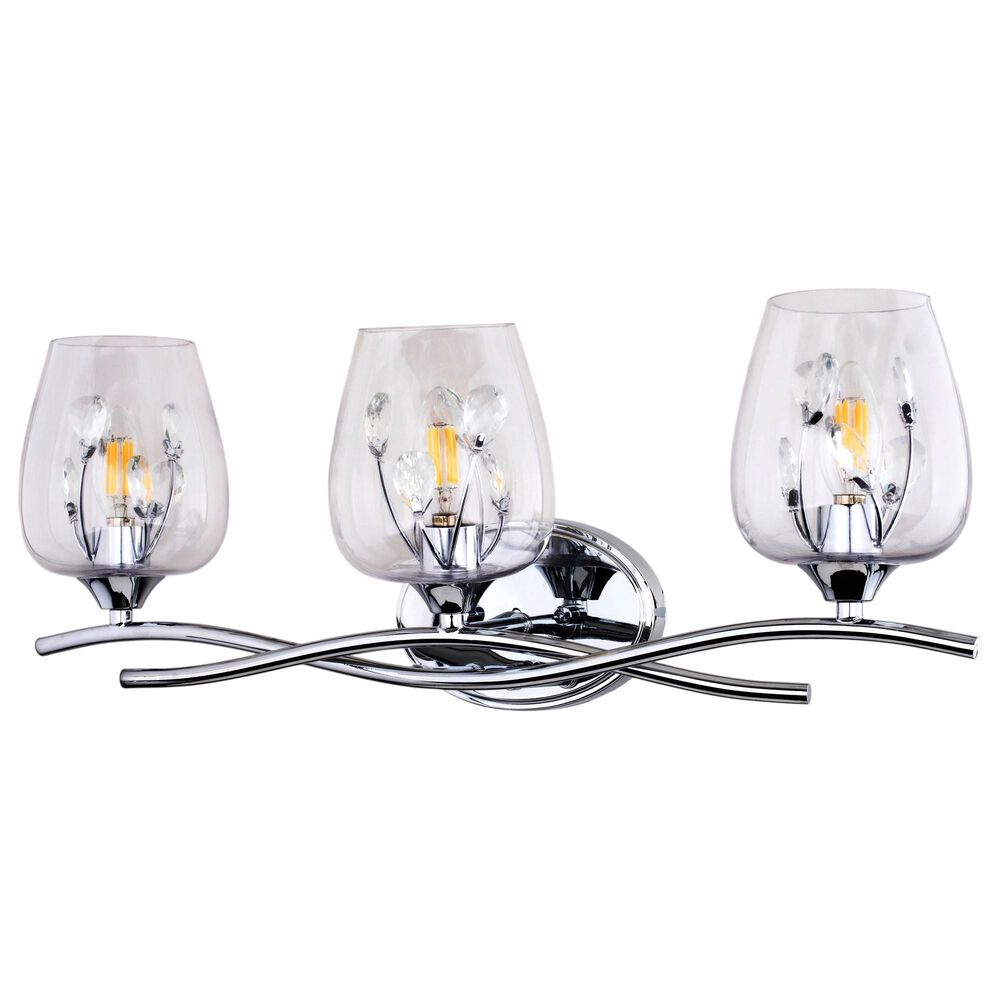 Vaxcel Wilmette 3-Light Bathroom Vanity in Chrome, , large