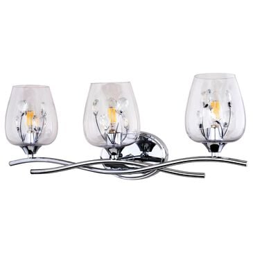 Vaxcel Wilmette 3-Light Bathroom Vanity in Chrome, , large