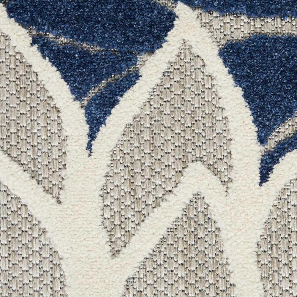Nourison Aloha ALH05 3&#39;6&quot; x 5&#39;6&quot; Ivory and Navy Indoor/Outdoor Area Rug, , large