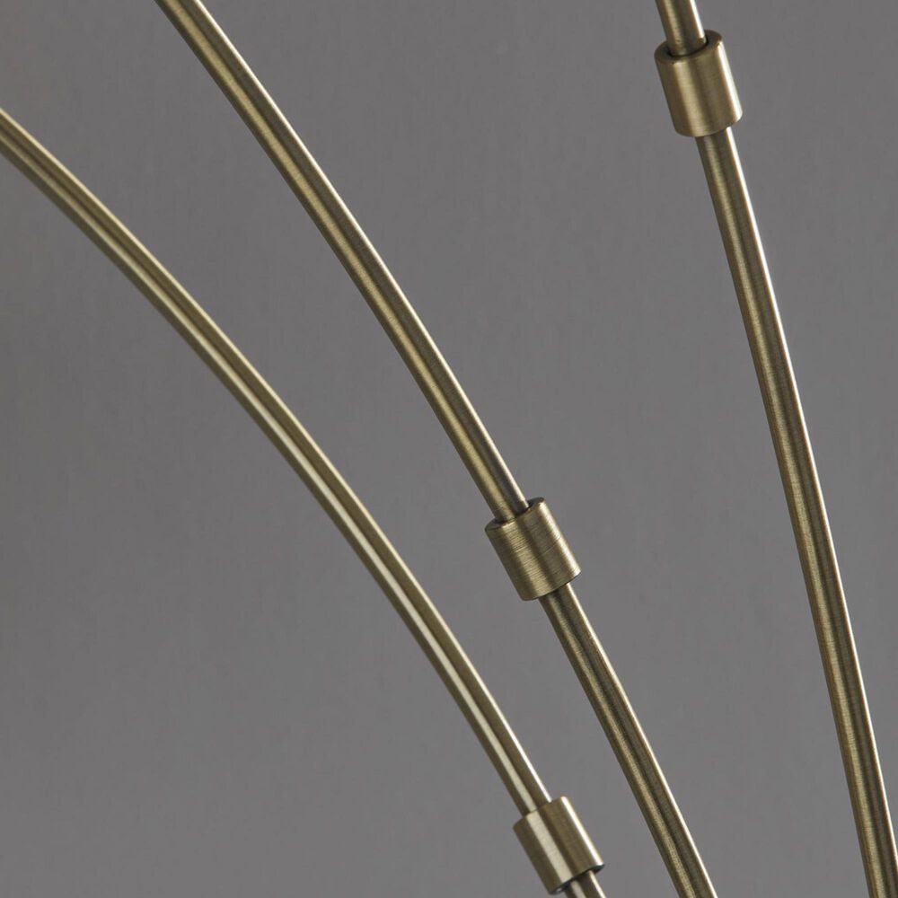 Adesso Bergen 3-Arm Arc Lamp in Black and Antique Brass, , large