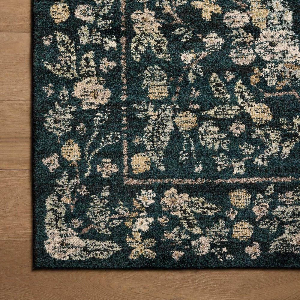 Rifle Paper Co. x Loloi Laurel Peacock Garden 2&#39;8&quot; x 8&#39; Navy Runner, , large