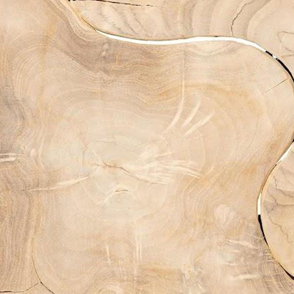 TimberHaus Teak Slice Medium Square Pedestal in Bleached Teak, , large