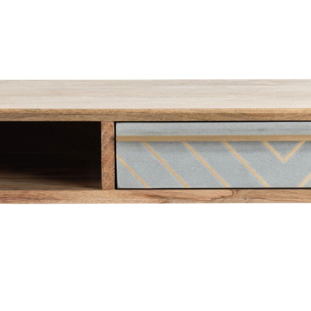 Safavieh Leni Desk in Natural/Brass, , large