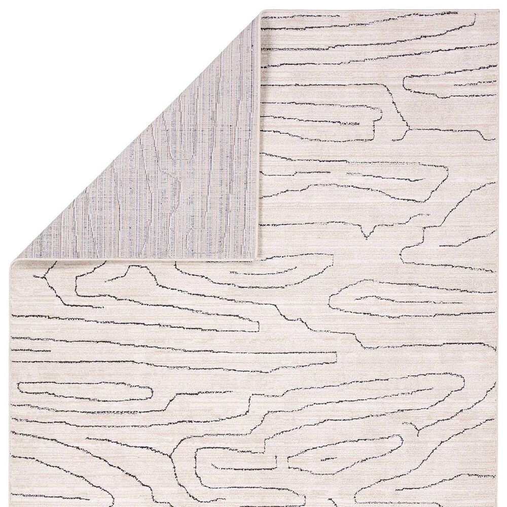 Jaipur Eva Newlyn 5&#39; x 8&#39; Morganite, Oatmeal, French Oak, Coconut Cream and Licorice Area Rug, , large