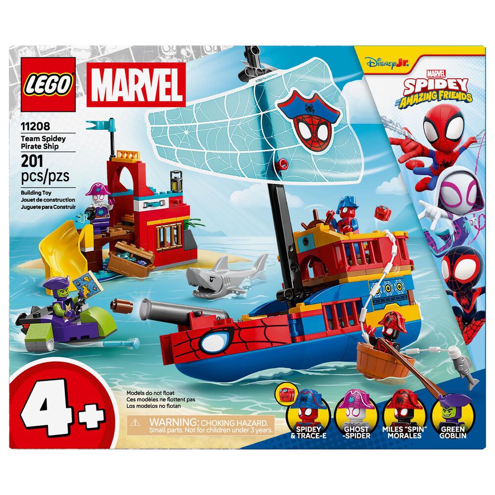 LEGO Marvel Pirate Ship of Spidey's Team Building Set, , large