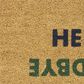 Balta Rugs Hello Goodbye Blue 1"6" x 2"6" Door Mat, , large
