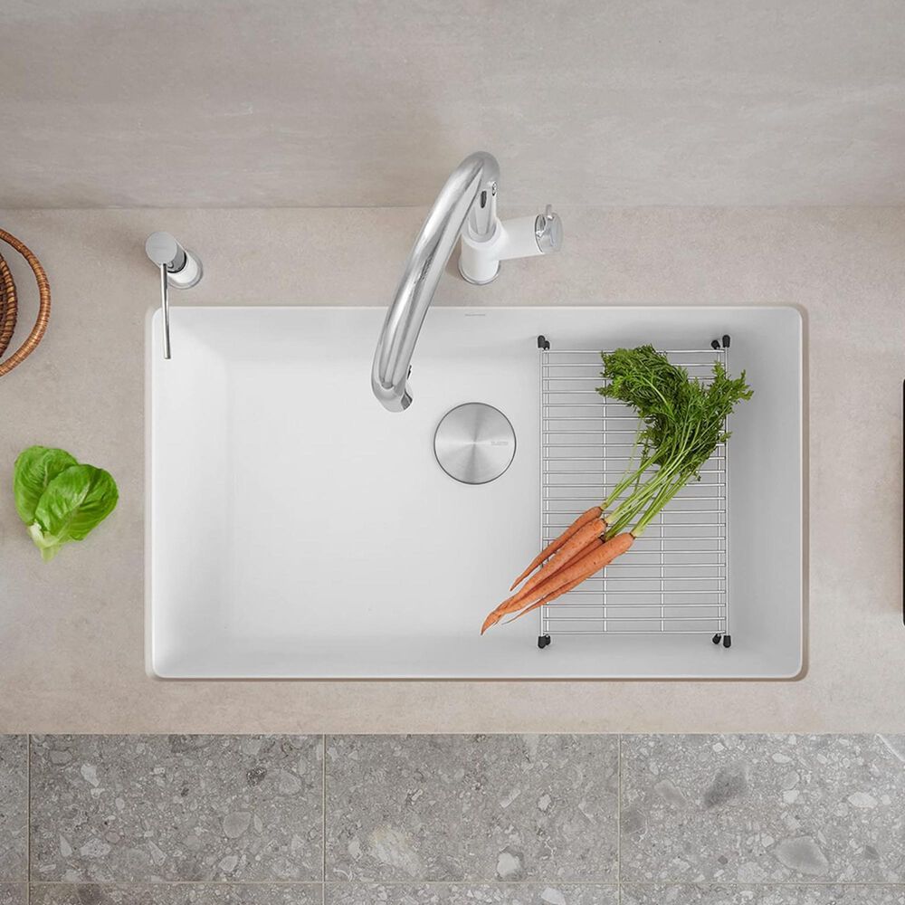 Blanco Precis 32&quot; Super Single Bowl Kitchen Sink in White, , large
