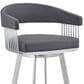 Blue River Chelsea 25" Counter Stool with Slate Gray Cushion in Silver, , large