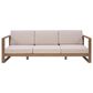 Linon Home Decor Silas 3-Seater Outdoor Sofa with Beige Cushions in Natural, , large