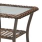 Hearth and Haven Outdoor Square Side Table with Glass Top in Brown, , large