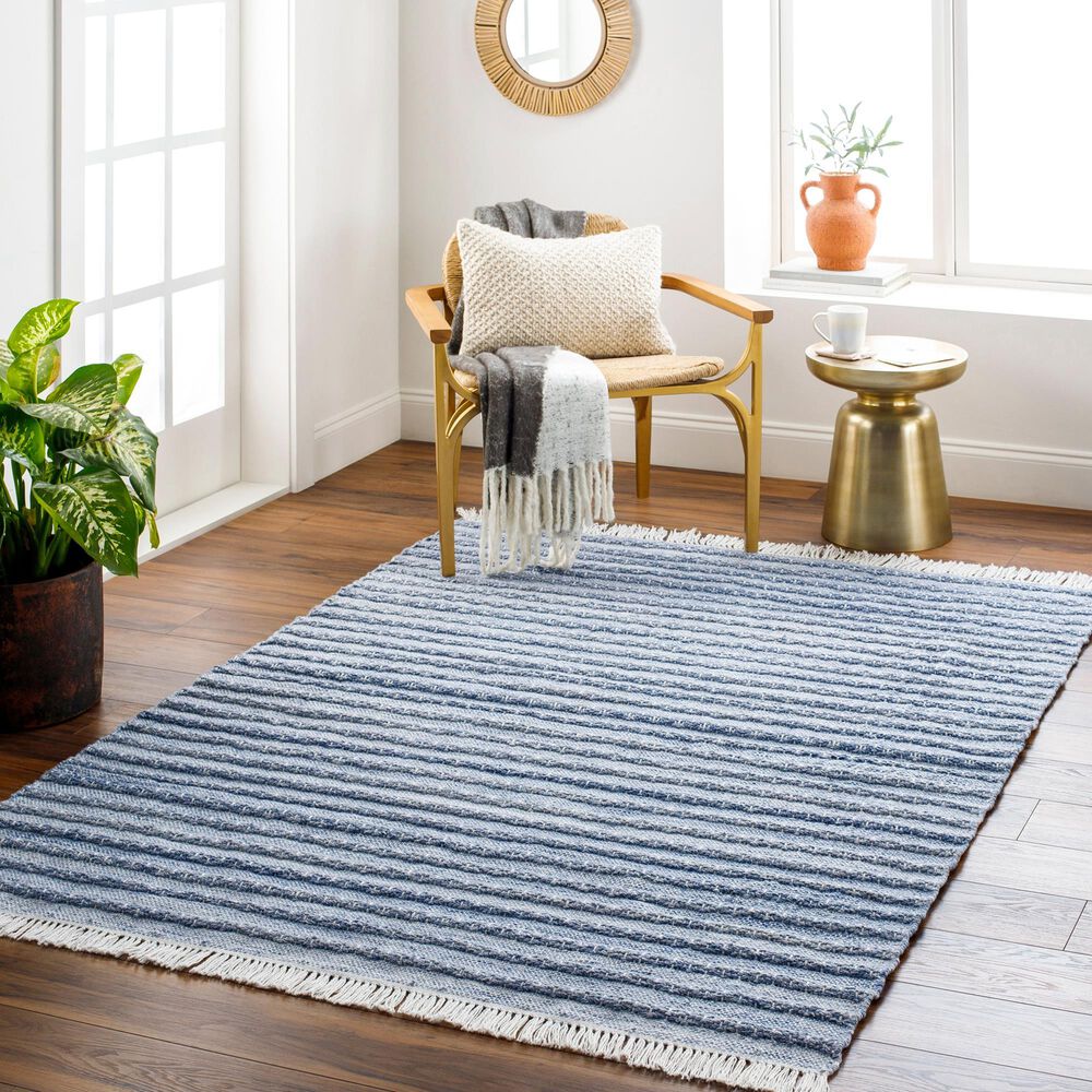Surya Azalea 8&#39; x 10&#39; Blue and Ivory Area Rug, , large