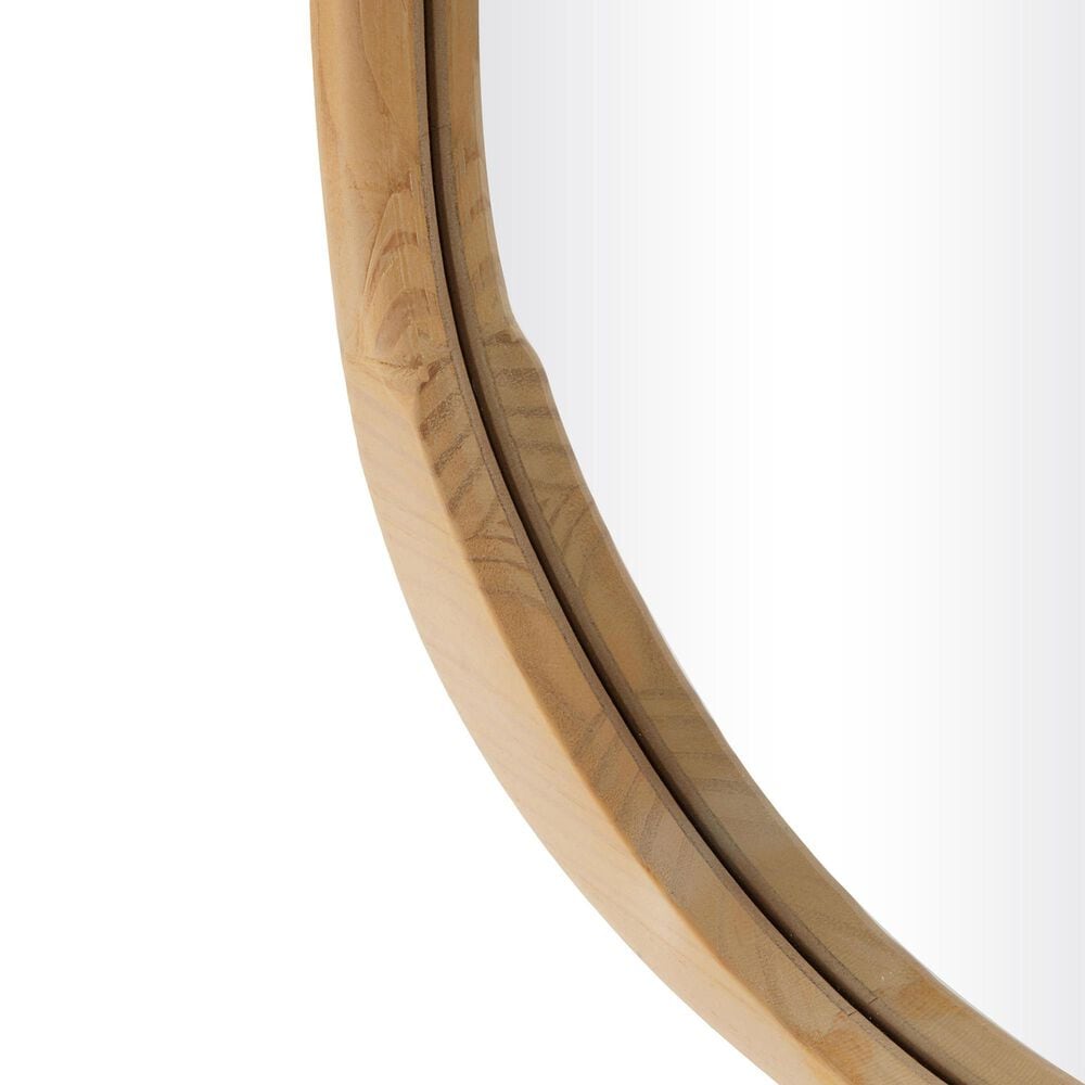 Maple and Jade 42&quot; Wood Oval Wall Mirror in Brown, , large