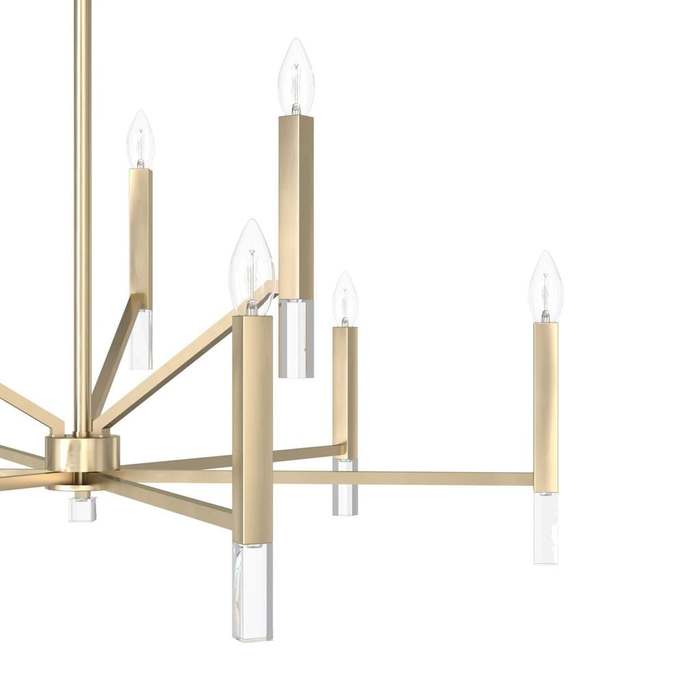 Hunter Sunjai 9-Light Chandelier in Alturas Gold, , large