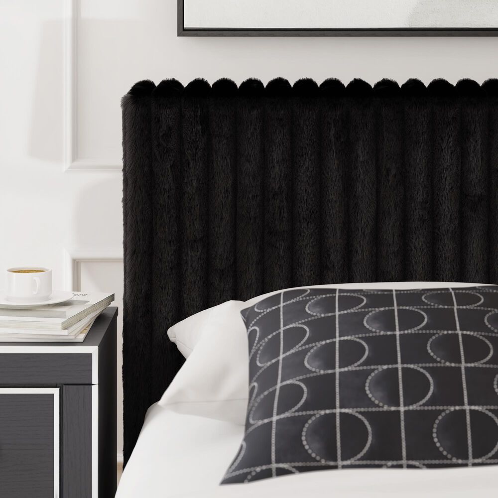 Ashley Zuraleus Queen Upholstered Platform Bed with Two Nightstands in Matte Black, , large