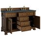 James Martin Vanities Brookfield 60" Double Bathroom Vanity in Honey Oak with 3 cm Charcoal Soapstone Quartz Top and Rectangular Sinks, , large
