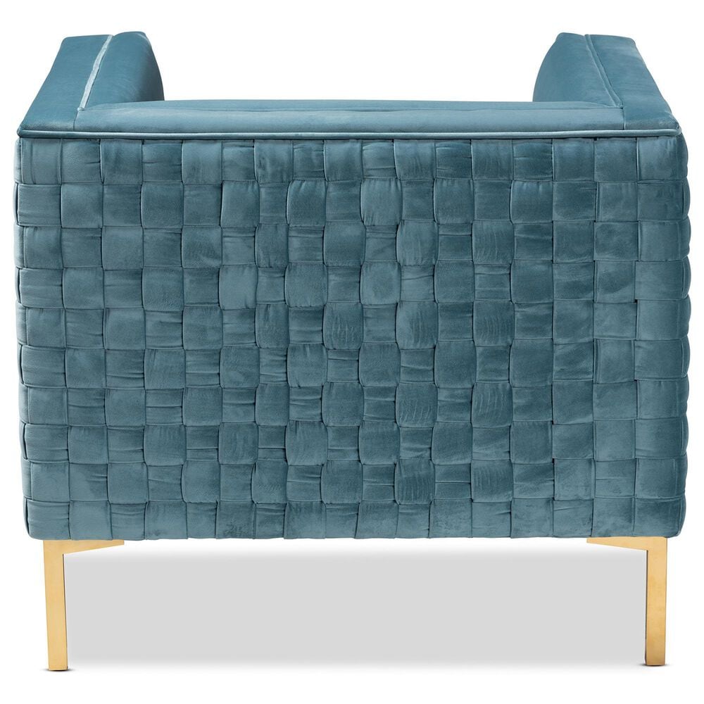 Baxton Studio Seraphin Arm Chair in Light Blue, , large