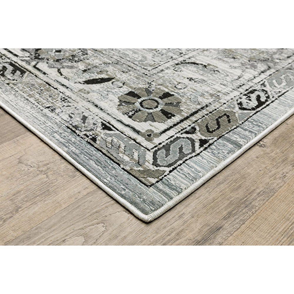 Oriental Weavers Gemini Medallion 2&#39;3&quot; x 7&#39;6&quot; Grey Runner, , large