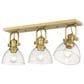 Golden Lighting Hines 3-Light Semi-Flush in Brushed Champagne Bronze, , large