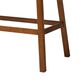 Baxton Studio Gradisca Bar Bench Banquette with Grey Cushion in Dark Walnut, , large