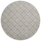Dalyn Rug Company Soft Essentials Plaid Taupe 8" Round Indoor/Outdoor Area Rug, , large