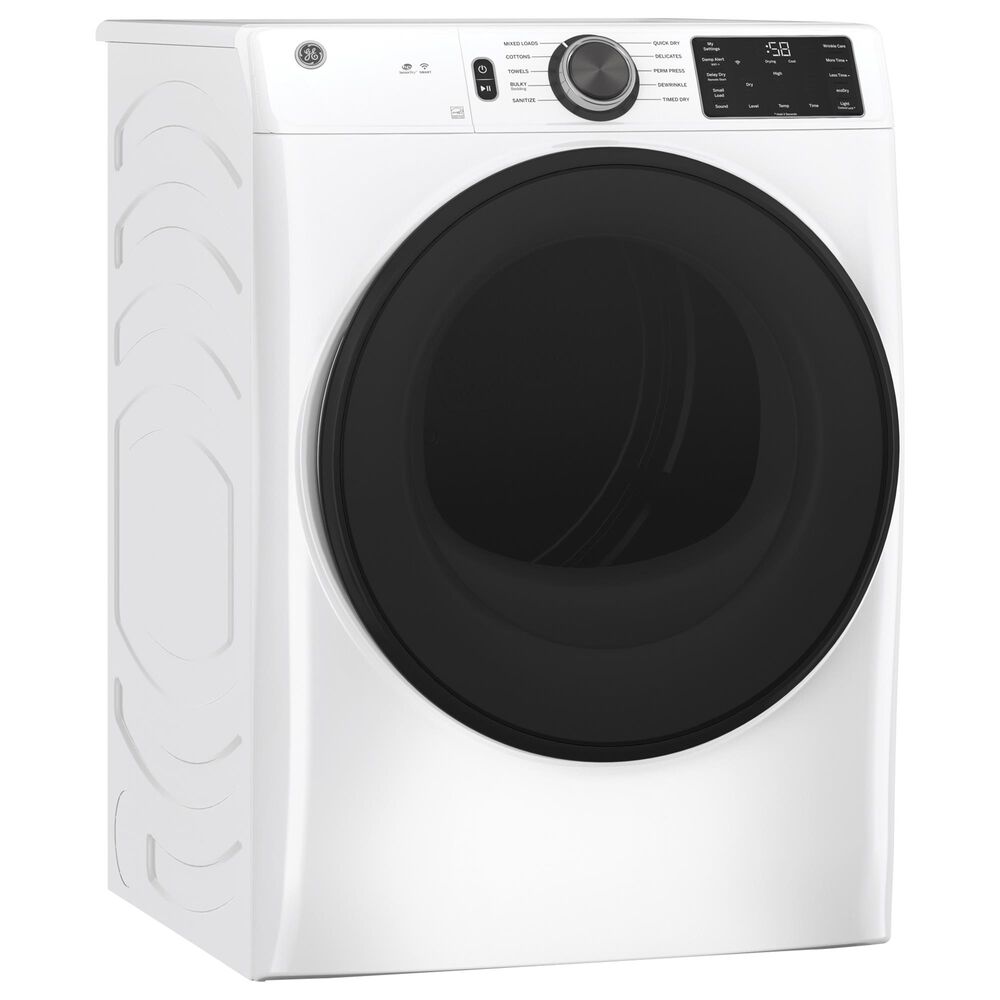 GE Appliances 4.8 Cu. Ft. Front Load Washer and 7.8 Cu. Ft. Electric Dryer Laundry Pair in White, , large