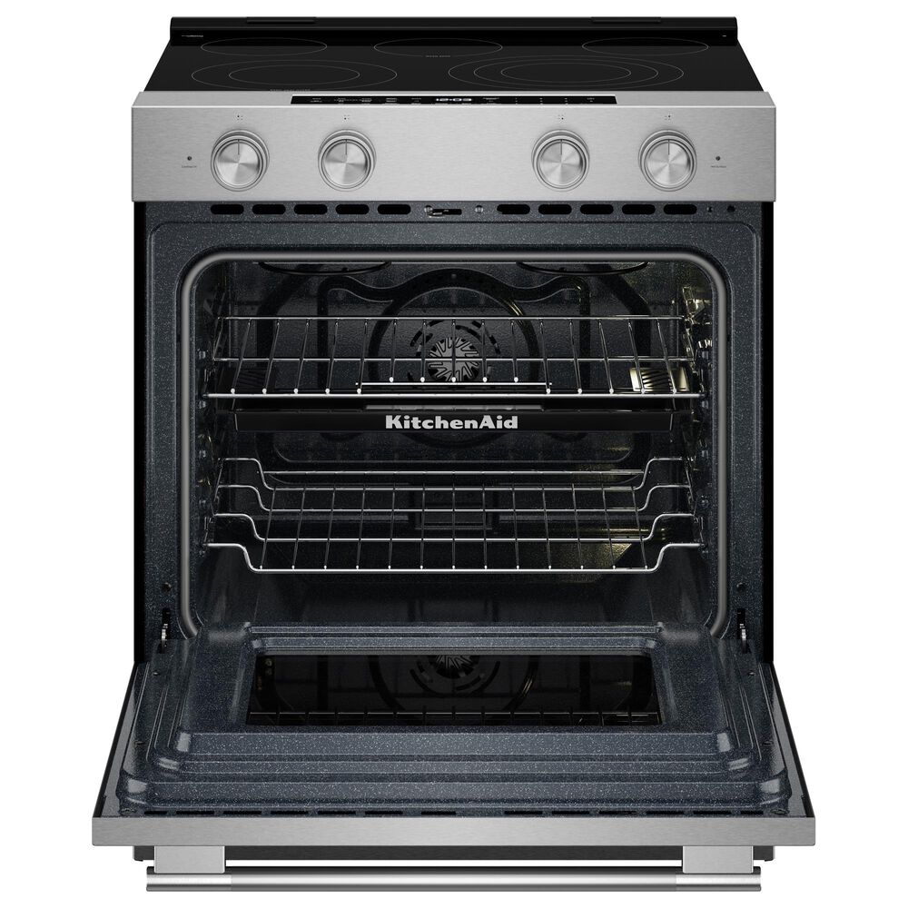 KitchenAid 5.3 Cu. Ft. Smart Slide-in Electric Range in Fingerprint Resistant Stainless Steel, , large