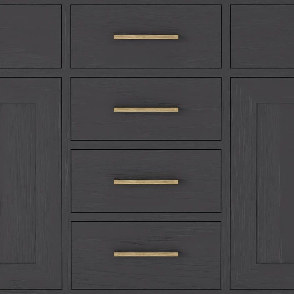 Lexora Home Abbey 60&quot; Double Bathroom Vanity in Black Oak with 2 cm White Carrara Marble Top and Rectangular Sinks, , large