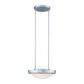 Lite Source Easton 3 light Pendants in Satin Steel and Cloud Glass, , large