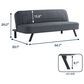 Lifestyle Solutions Frankie Convertible Sofa in Charcoal, , large
