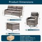 Sunwell Garden 7-Piece Conversation Set in Gray, , large