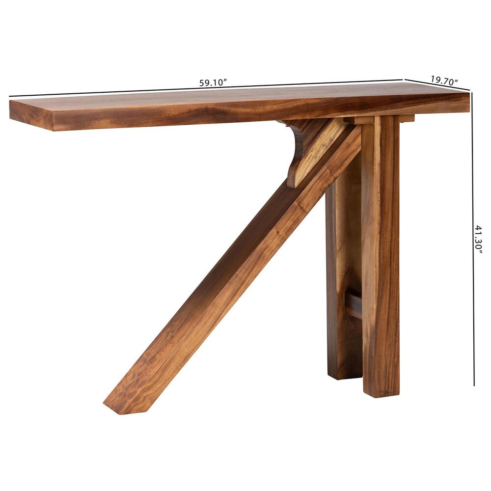 Baxton Studio Luli Table in Natural Brown - Table Only, , large
