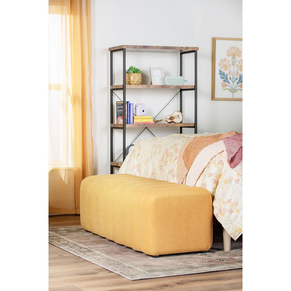 Pacific Landing Accent Bench in Mustard Yellow, , large