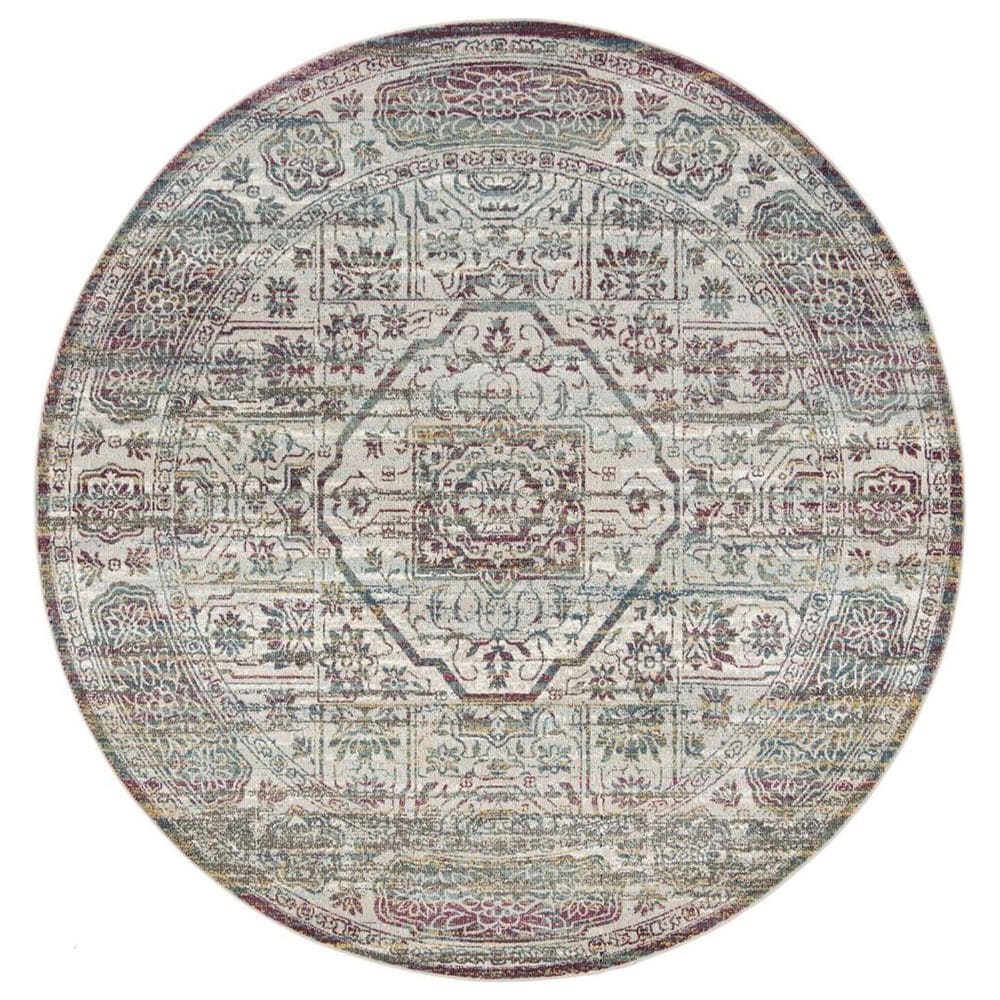 Safavieh Aria 6"6" Round Red and Creme Area Rug, , large