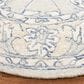 Safavieh Micro-Loop 3" Round Blue and Beige Area Rug, , large