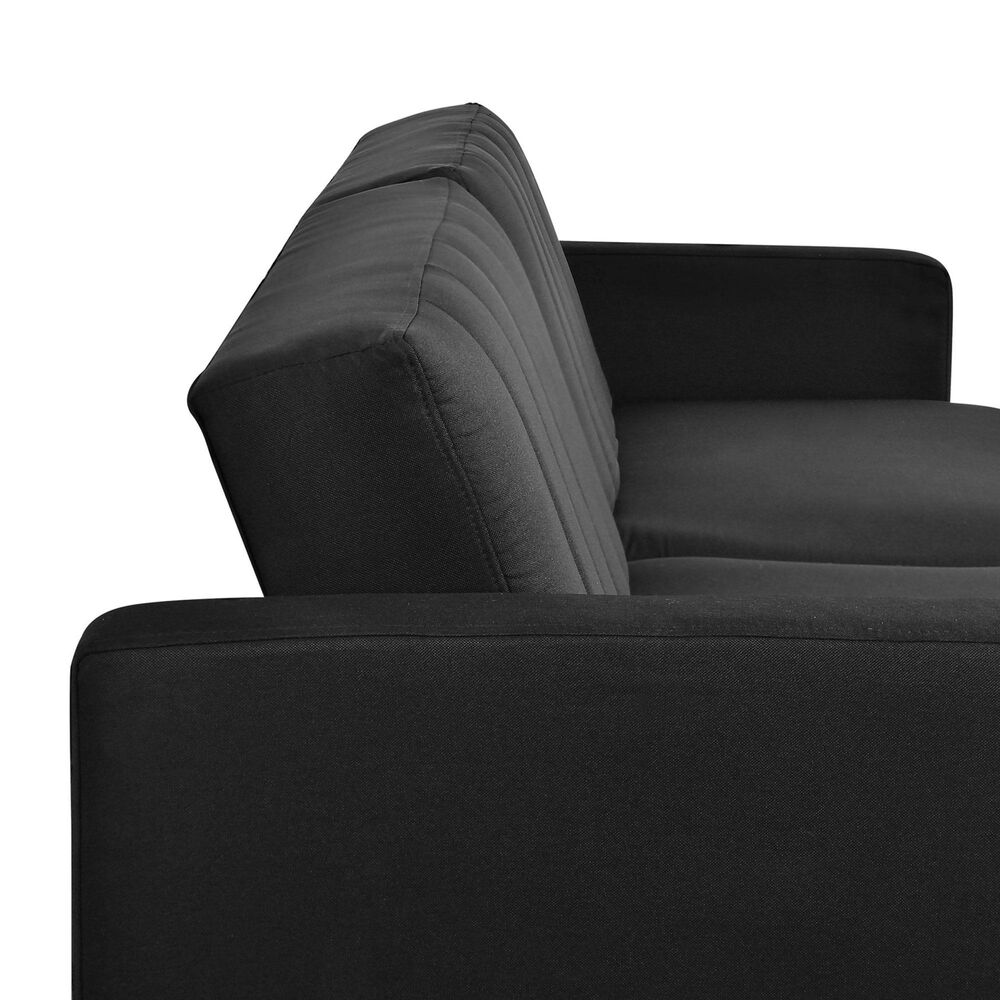 Lifestyle Solutions Foxtrox Covertible Sofa in Black Fabric, , large