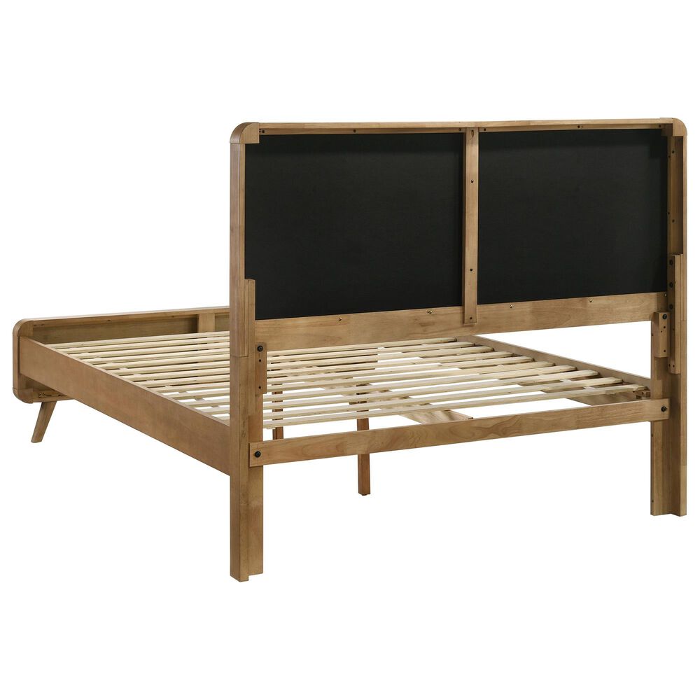 Pacific Landing Robyn California King Upholstered Platform Bed in Cool Biege and Light Ash, , large