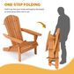 Furniture of America Raye Folding Patio Adirondack Chair in Natural, , large