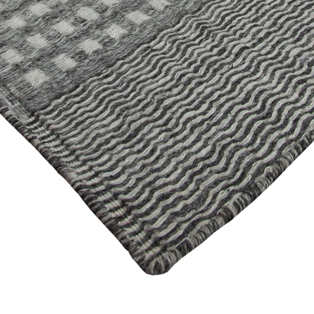 Harounian Rugs Kilim Casablanca 6&#39; x 9&#39; Silver and Grey Area Rug, , large